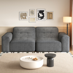 Ensemble de canapés modulaires de haute qualité, assise profonde, design moderne, canapé en chenille scintillant pour salon, appartement, bureau - Product Image 1