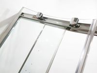 Porte de douche d'angle coulissante en alliage d'aluminium, qualité supérieure, cabine de douche simple