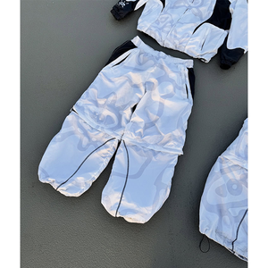 Conjunto de Agasalho Personalizado em Duas Peças com Jaqueta com Zíper e Calça de Nylon para Homens - Product Image 4