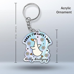 Llavero Acrílico Ecológico Personalizado de Doble Cara con Holograma Transparente, Ligero, Impermeable y con Diseño de Letras a la Moda - Product Image 3