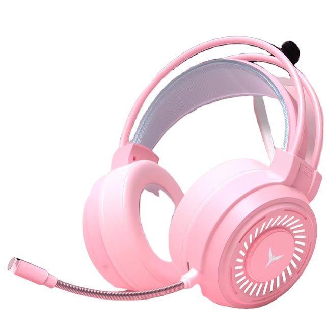 Stereo Sound LED Gamer Headphone Wired Headset with Microphone and LED Effects for Stylish Gaming