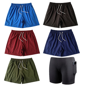 Özel Logolu Boş Yazlık Hızlı Kuruyan Erkek Şortu Plaj Mayo Şortu <span class=keywords><strong>2</strong></span>'si 1 Arada Erkek Polyester Şort - Product Image 3