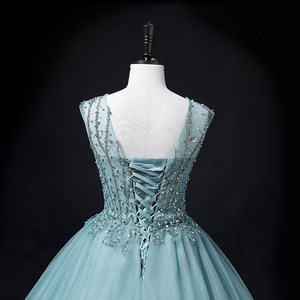 High End Stage Dress Women Green Puffy Skirt <b>Performance</b> <b>Wear</b> Vocal Examination Attire Spring Solo Hosting - Product Image 4