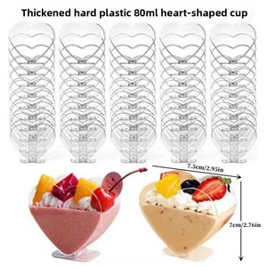 Gobelets en plastique PS grande capacité, moulés par injection, couleur unie, <span class=keywords><strong>à</strong></span> pied haut, pour desserts, thés au lait, mousses et glaces - Product Image 3