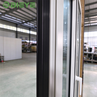 Porte à battant en aluminium à rupture de pont thermique résistante aux UV, cadre thermolaqué pour une utilisation en extérieur à long terme