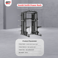 En gros, Rack de musculation multifonction 3x3 en acier de calibre 11 robuste pour salle de sport à domicile, avec Smith Machine, Functional Trainer et Cage à câbles