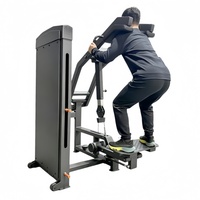 Machine de musculation multifonction compacte et sécurisée pour hack squat, soulevé de mollets et presse à jambes, à charge par plaques en acier