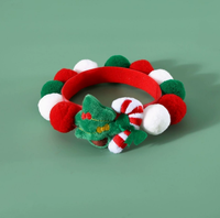 Collier de Noël personnalisé pour chiens et chats, doux et confortable, en polyester, décorations de style dessin animé classique pour la saison des fêtes