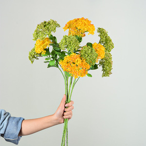 <b>Flower</b> Delight <b>Artificial</b> <b>Flower</b> Yellow Green Medium Soft Rubber Wedding Decoration Living Room <b>Arrangement</b> - Product Image 4