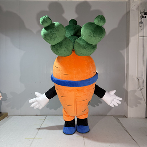 Costume Gonfiabile Mascotte Carota con Vestito Gigante <span class=keywords><strong>da</strong></span> Supereroe in Peluche per Eventi - Product Image 4