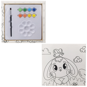 Vendita calda Pre-stampato cartone animato tela allungata pittura didattica <span class=keywords><strong>da</strong></span> <span class=keywords><strong>colorare</strong></span> Set di disegno - Product Image 2