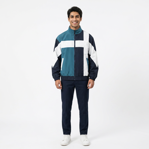 Superb Choice High Demand Men's Windbreaker Jacket High Quality <b>Canvas</b> Breathable Long Sleeved Stand Zipper Hooded Front - Product Image 1