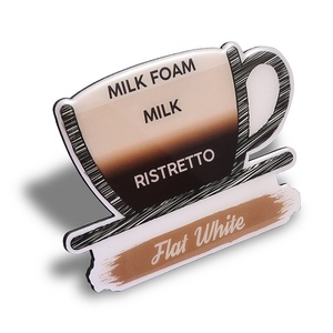 Imán para Refrigerador con Diseño de Taza de Café, Color Marrón, Adhesivo Epóxico, Regalo Práctico - Product Image 5