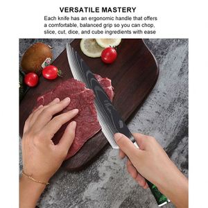 Hot Sales Japanese <b>Sharp</b> Kitchen <b>Knives</b> <b>Set</b> High Carbon Stainless Steel Damascus Laser Pattern 8 Inch Chef Utility Paring <b>Knife</b> - Product Image 5
