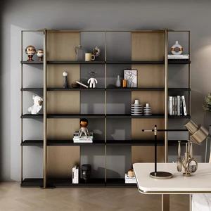 Estantería Moderna Minimalista de Acero Inoxidable Color Oro Champán, 5 Estantes Abiertos, Independiente, con Divisores, Mueble para el Hogar, Duradero - Product Image 4