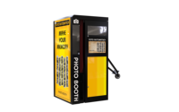 Photomaton Commercial Style Disco, Machine Interactive pour Selfies avec Imprimante Rapide et Appareil Photo Reflex Numérique pour Promotion d'Événements