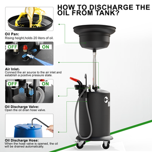 Collecteur d'huile usée de réparation automobile <span class=keywords><strong>Machine</strong></span> de <span class=keywords><strong>vidange</strong></span> d'huile usée mobile d'air Équipement de recyclage d'huile pour garage - Product Image 4