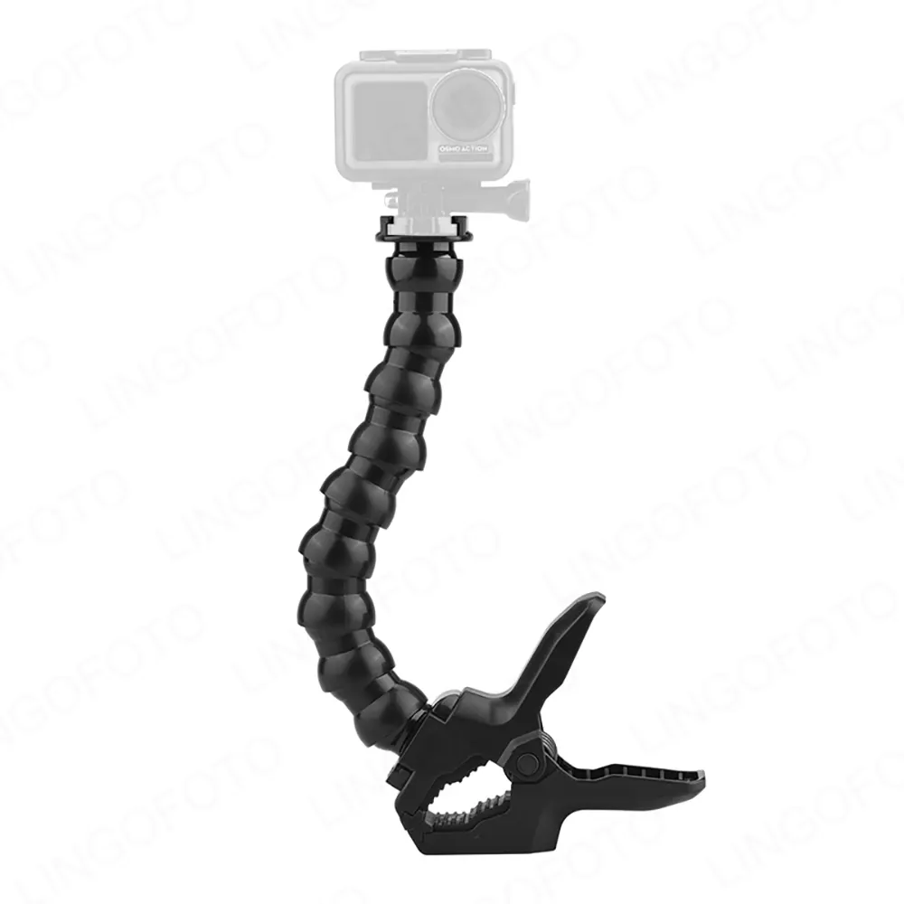 Jaws Flex Clamp Mount + 8 joint Adjustable Goose Neck for Go pro Hero2 3 3+ 4 5