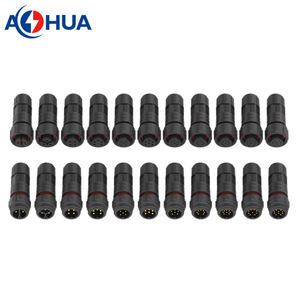 AHUA Mâle Femelle IP67 IP68 1.0 0.75mm Câble d'alimentation <span class=keywords><strong>12</strong></span> Volt 3 Pin <span class=keywords><strong>Connecteur</strong></span> <span class=keywords><strong>étanche</strong></span> - Product Image 4