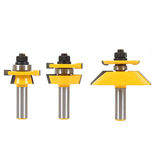 3pcs Mata Bor Router Tongue Groove 1/2 Shank untuk Panel Kabinet Terangkat - Product Image 6