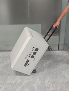 Station d'alimentation portable 5000W 16KWh LiFePO4, générateur solaire, stockage d'énergie de secours domestique, roues de transport, alimentation extérieure - Product Image 6