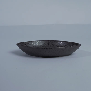 Platos Aptos para Lavavajillas, Platos de Gres Estilo Japonés de 10 Pulgadas para Sushi, Vajilla Retro de Horno, Plato Negro para Cena - Product Image 1