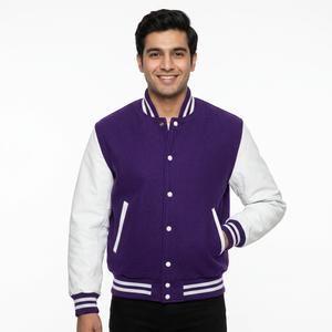 <b>Men's</b> <b>Jackets</b> Customized Logo Printed <b>Long</b> Sleeve <b>Men's</b> Varsity <b>Jacket</b> Solid Color Quick Dry CollegeBaseballjacket for <b>men</b> - Product Image 1