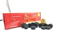 Charbon à chicha rond de 27 mm, sans fumée, haute pureté, allumage rapide, combustion longue durée