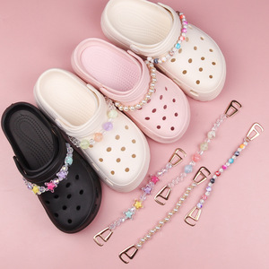 Nouvelle vente sabot chaussures chaînes diamant chaînes mignon coloré enfants <span class=keywords><strong>adulte</strong></span> sabot sandales accessoires décorations chaussures chaînes chaussures breloques - Product Image 1