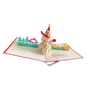 Carte de vœux de Noël 3D, carte de Noël pop-up pour les fêtes / Conception personnalisée / ODM, prix négociable - Product Image 2
