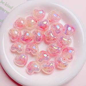 Perles à trou droit bicolores Changement progressif Explosion Love DIY Chaîne de téléphone portable Accessoires de bijoux Perles en vrac acryliques - Product Image 6