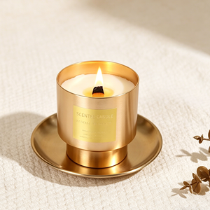 Vela Aromática de Alta Gama Hecha a Mano con Base de Madera, Vela de Cera de Soja de Larga Duración para Aromatizar el Hogar, Ideal para Acción de Gracias y Navidad - Product Image 5