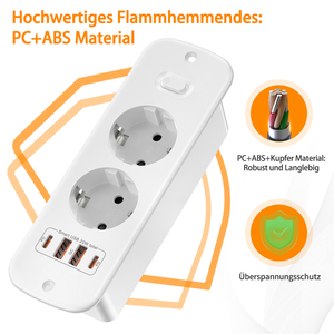 Prolunga Elettrica DE Icam <span class=keywords><strong>PL</strong></span> 12 con Presa Egygold 8L Oscm e Ricarica per Casa e Ufficio - Product Image 4