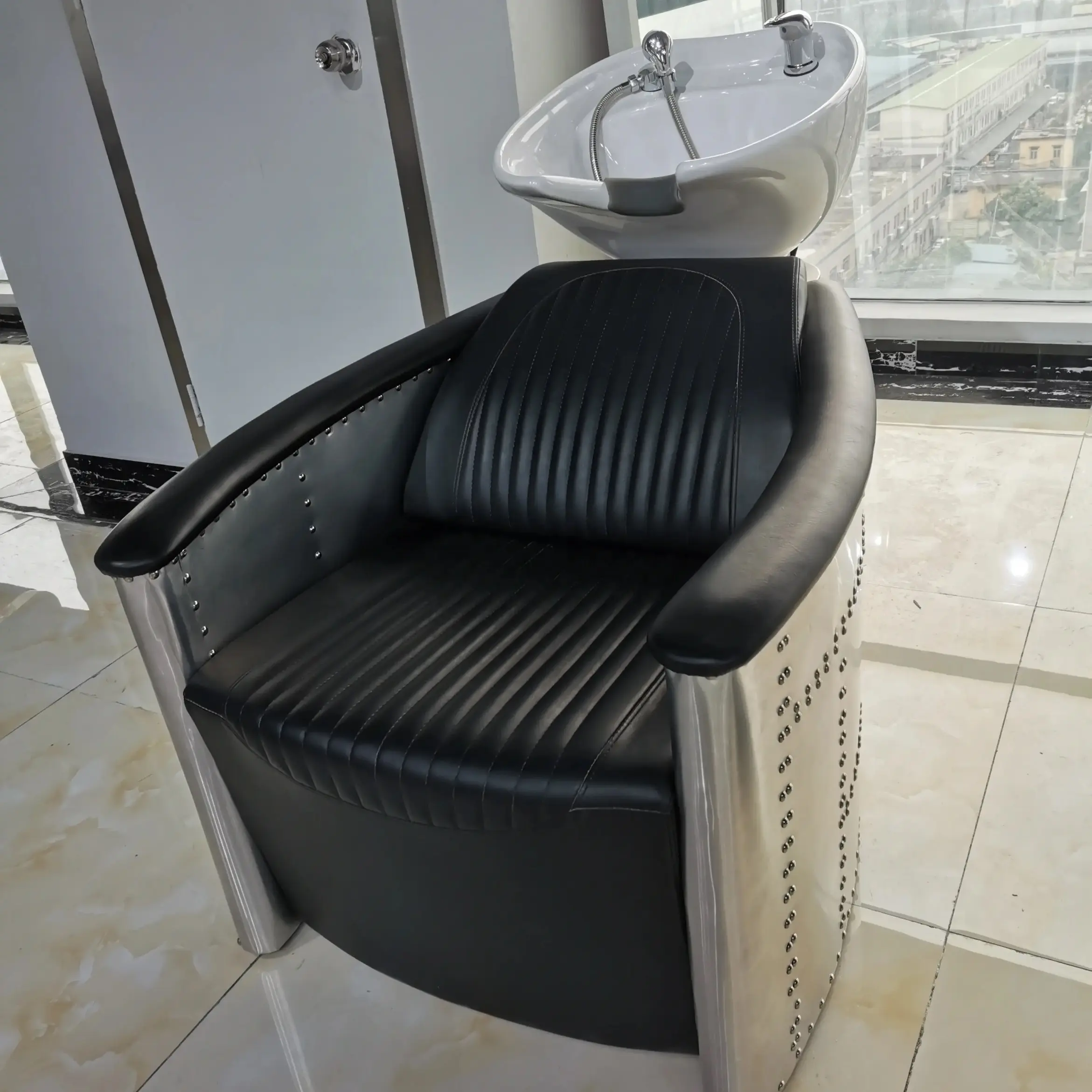 Salon furniture hair salon wash basin sink standing Shampoo Chairs for salon