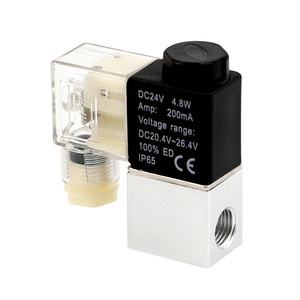 2V025-08 โซลินอยด์วาล์ว 1/4 นิ้ว DC24V 200mA วาล์วควบคุมแก๊ส อุณหภูมิปกติ 0-1 เมกะปาสคาล IP65 - Product Image 1