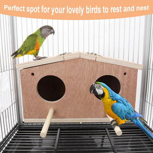 Fabricant Vente en gros de nids d'oiseaux de compagnie cage d'élevage volière maison d'oiseau en bois perruche nichoir Maisons d'oiseaux en bois - Product Image 5