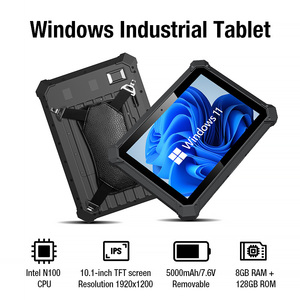 Tableta PC Industrial Robusta de 10 Pulgadas Resistente al Agua con Lector de Código de Barras Huella Digital RFID 16GB RAM 512GB ROM Windows 11 Pro 4G HDMI RJ45 - Product Image 5