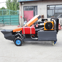 Pompe à béton de construction en gros de Chine, pompe de distribution de béton à moteur diesel, distance verticale 40 mètres