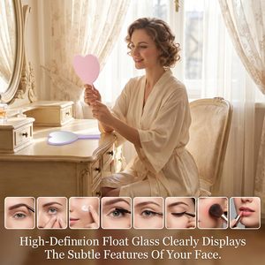 Wholesale Bling Rhinestone Hand Mirror Portable Heart Shape <b>Makeup</b> <b>Vanity</b> Mirror Private Label Cosmetic <b>Makeup</b> Mirror - Product Image 4
