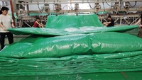 Bâche en PE laminé HDPE vert MILLION, imperméable, pour l'agriculture, l'industrie et les couvertures extérieures