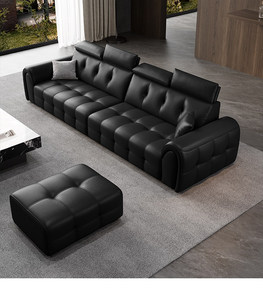 Nuovo Divano in Pelle Italiana Laurence 2026, Divano <span class=keywords><strong>di</strong></span> <span class=keywords><strong>Lusso</strong></span> <span class=keywords><strong>per</strong></span> Soggiorno, Artigianato in Vera Pelle - Product Image 2