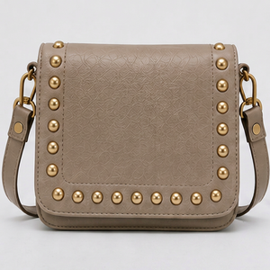 Luxury Vintage Bohemian Rivet Genuine Leather Preppy Winter Crossbody Bag Women Single Strap Designer Shoulder Purse Fashion - Product Image 1
