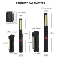 Lampe de travail pliante LED magnétique forte Shingel Torche LED appropriée Lampes de poche