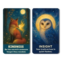 Cartes Oracle Anglaises Xinke en Gros, Jeu de 80 Cartes, Boîte, Papier 350g, 7x12cm, Portable, Guidance Spirituel, OEM, Écologique, Bords Arrondis