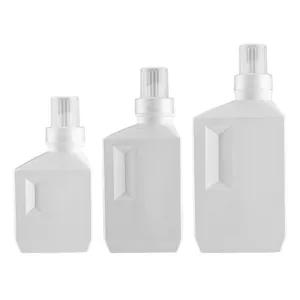 IBELONG 도매 400ml 600ml 1000ml 빈 흰색 사각형 HDPE 플라스틱 세탁 세제 액체 병 포장 공급 업체