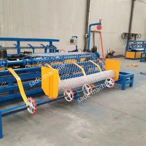 Wire Net Make Machine Fully Automatic Double Wire Mesh Chain Link Fence Weaving Net Making Machine