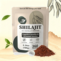 Poudre de Shilajit de l'Himalaya 100% pure, extrait 10:1, qualité alimentaire, 180g, dose de 0,5g pour les bienfaits cognitifs et l'augmentation de l'endurance
