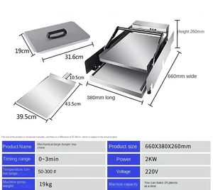 Machine automatique commerciale <span class=keywords><strong>de</strong></span> <span class=keywords><strong>four</strong></span> à <span class=keywords><strong>hamburger</strong></span> d'acier inoxydable <span class=keywords><strong>de</strong></span> double-couche - Product Image 5