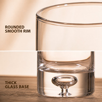 Tasse à café et verre à latte glacé en verre cristal moderne pour cocktails, jus, café, restaurant, bar OEM ODM