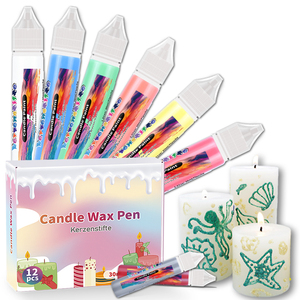 24 colores de bolígrafos de cera 3D no tóxicos, pinturas orgánicas para velas pintadas a mano, ideales para decoraciones de fiestas. - Product Image 1